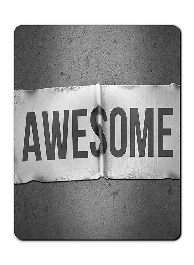 Theodor Awesome Smooth Surface Printed Anti-Slip Mousepad Grey