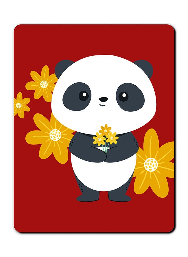 Theodor Baby Panda Smooth Surface Printed Anti-Slip Mousepad Multicolour