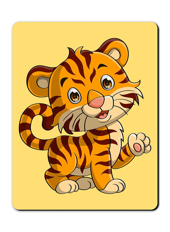 Theodor Baby Tiger Smooth Surface Printed Anti-Slip Mousepad Multicolour