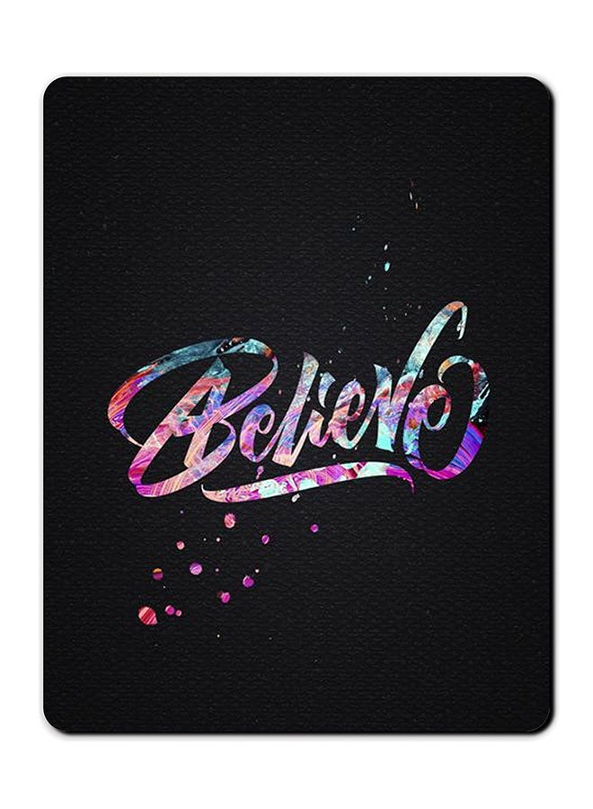 Theodor Believe Smooth Surface Printed Anti-Slip Mousepad Multicolour