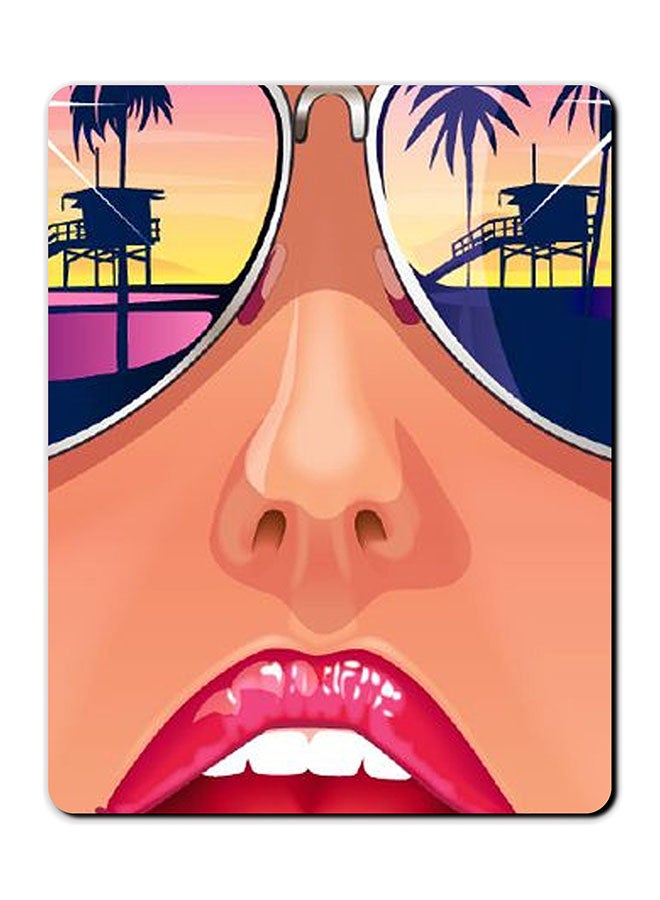 Theodor Big Glass Girl Smooth Surface Printed Anti-Slip Mousepad Multicolour