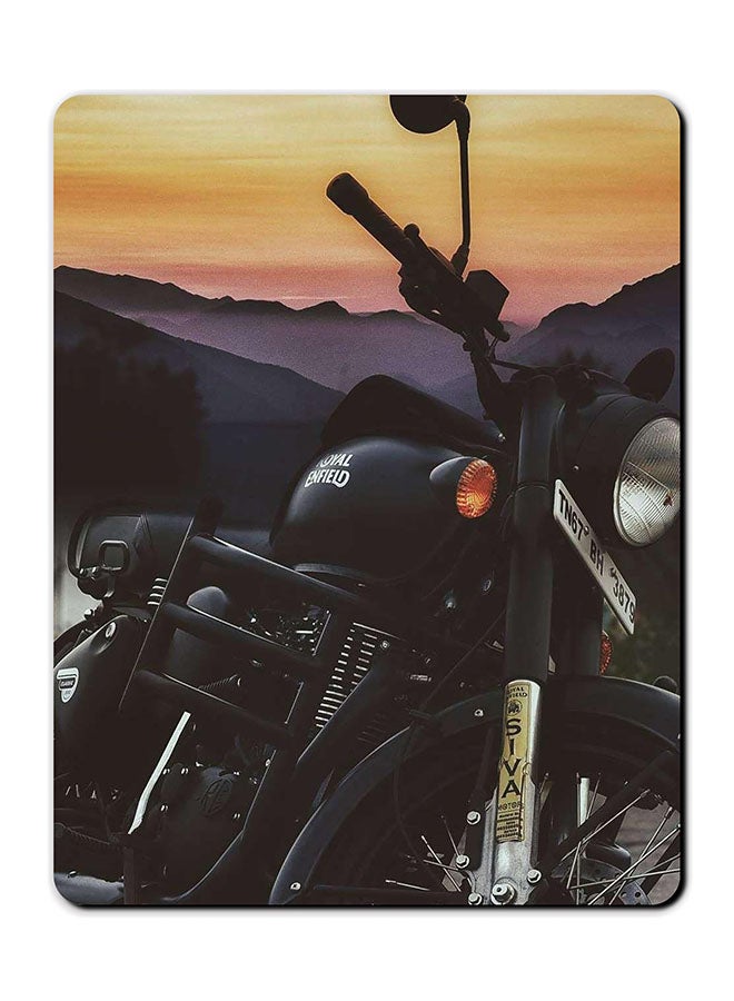 Bike Smooth Surface Printed Anti-Slip Mousepad Multicolour