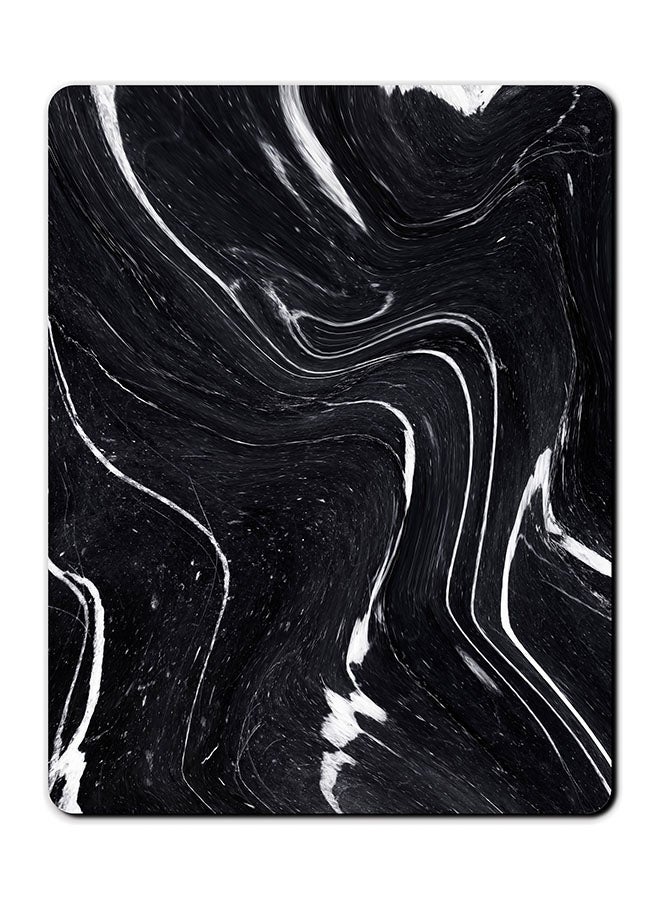 Theodor Curves Smooth Surface Printed Anti-Slip Mousepad Black/White