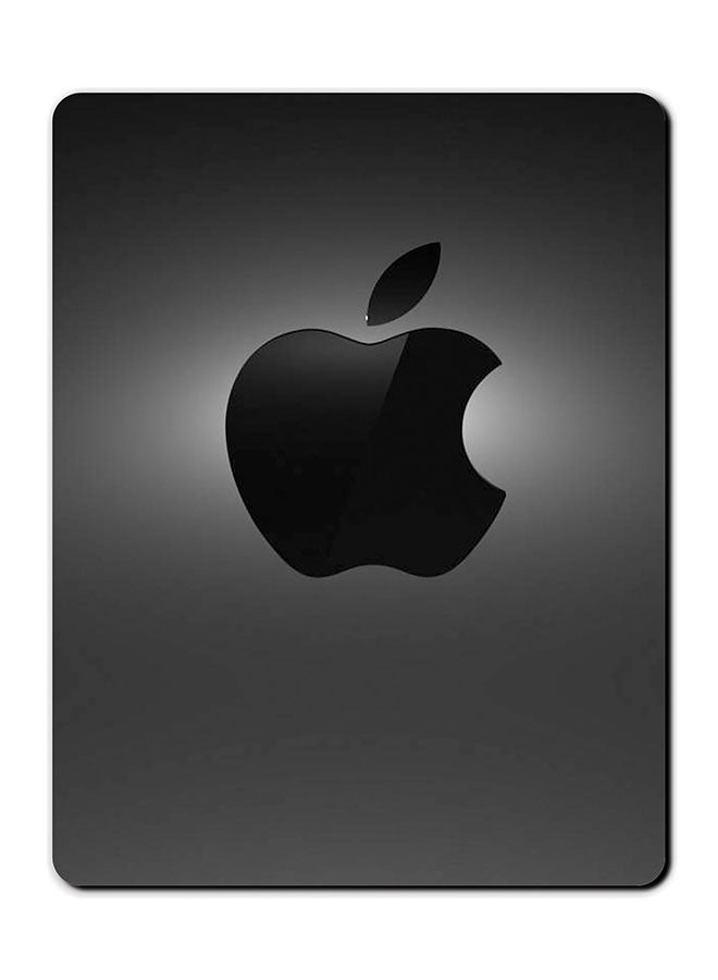 Theodor Black Apple Smooth Surface Printed Anti-Slip Mousepad Multicolour