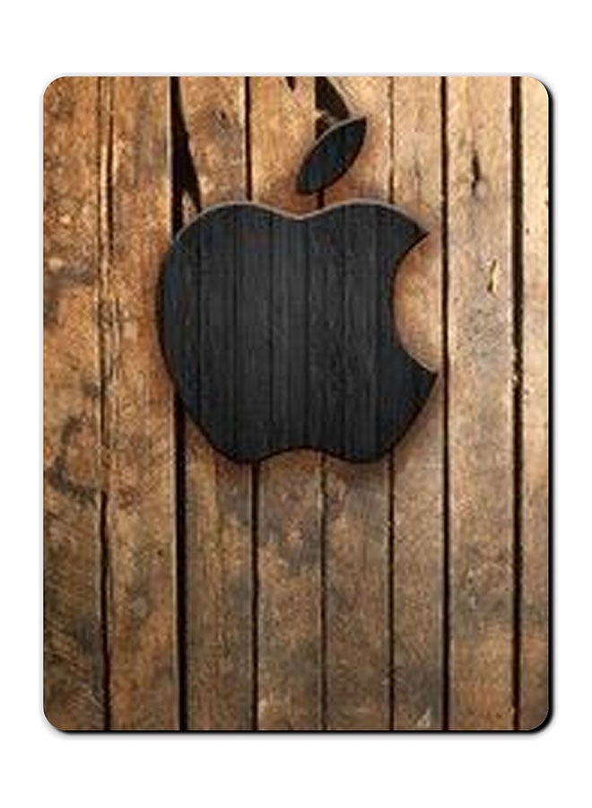 Theodor - Black Apple Logo Smooth Surface Printed Anti-Slip Mousepad Multicolour - Image 1