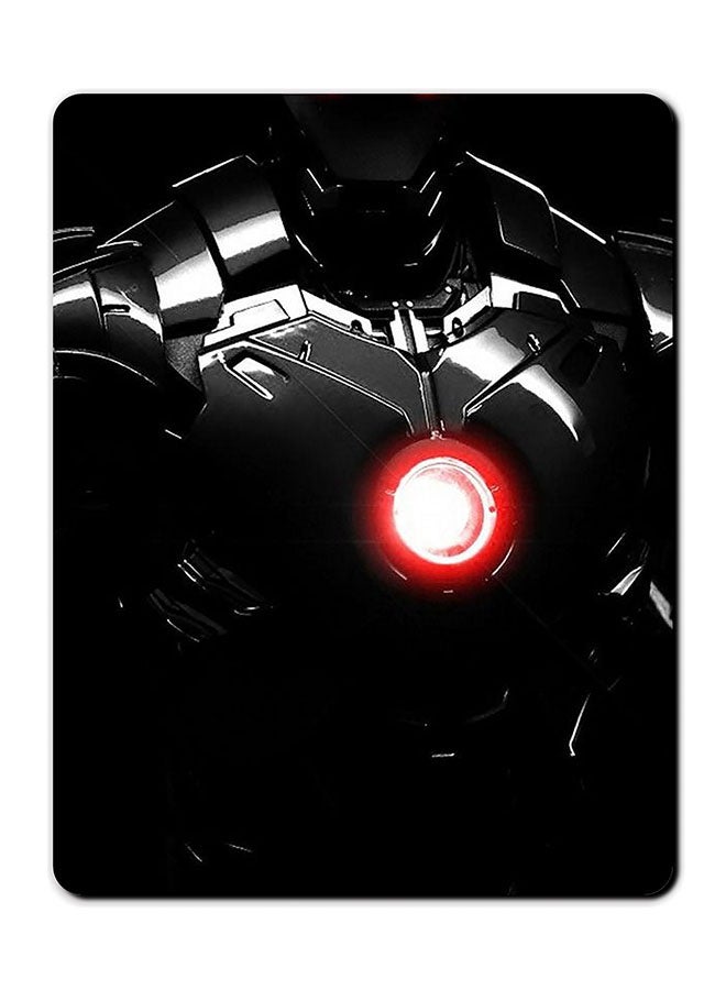 ثيودور لوحة ماوس مضادة للانزلاق بسطح أملس مطبوعة برسمة شخصية آيرون مان بلون أسود. منتج متعدد الألوان