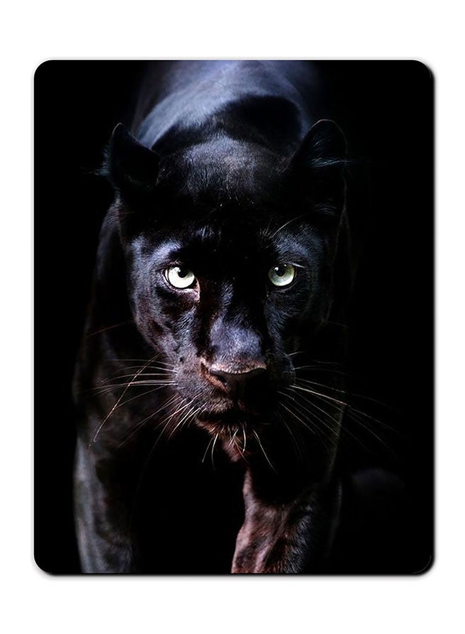 Theodor Black Panther Smooth Surface Printed Anti-Slip Mousepad Multicolour