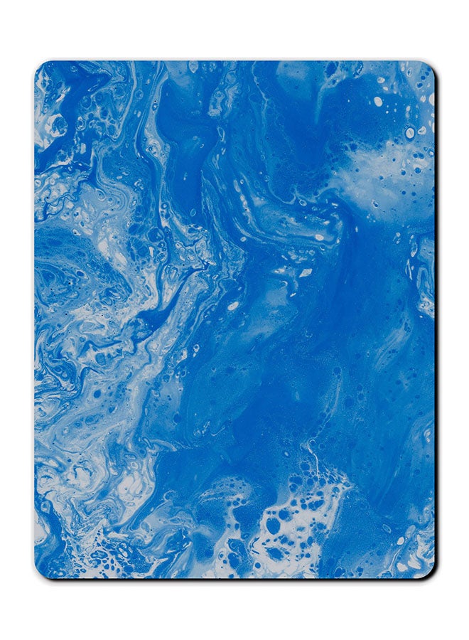 Theodor Blue Pattern Smooth Surface Printed Anti-Slip Mousepad Multicolour