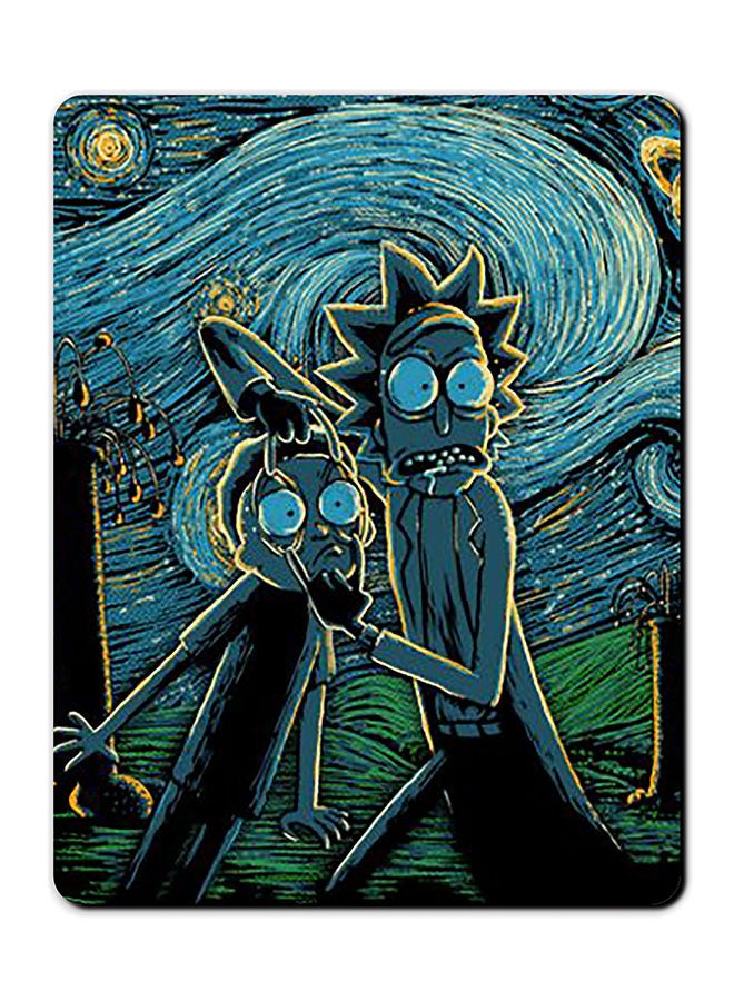 Theodor Blue Starry Night Smooth Surface Printed Anti-Slip Mousepad Multicolour