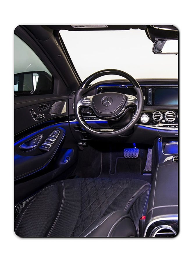 Theodor Blue Car Smooth Surface Printed Anti-Slip Mousepad Multicolour