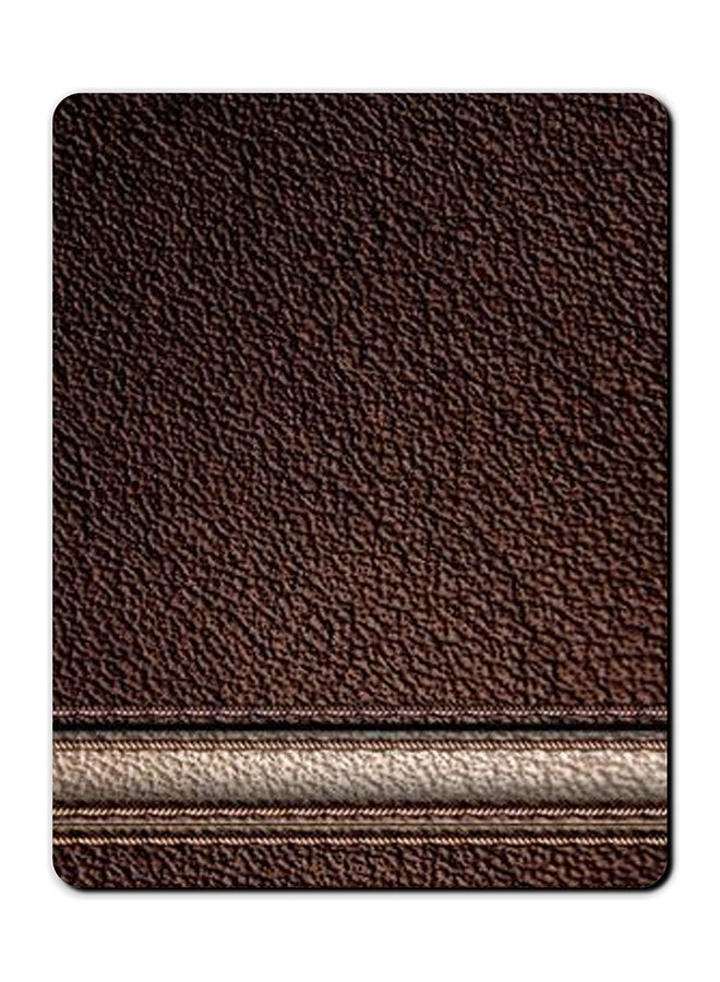 Theodor Leather Smooth Surface Printed Anti-Slip Mousepad Brown