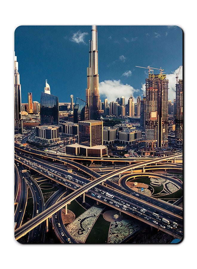 Theodor Burj Khalifa Printed Smooth Surface Anti-Slip Mousepad Multicolour