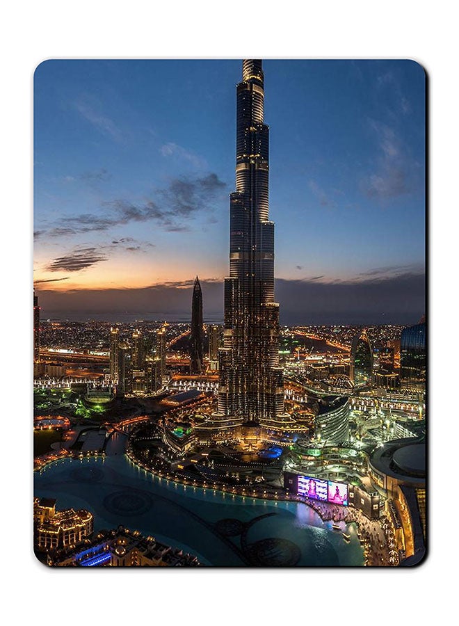 Theodor Burj Khalifa Printed Anti Slip Mousepad Multicolour