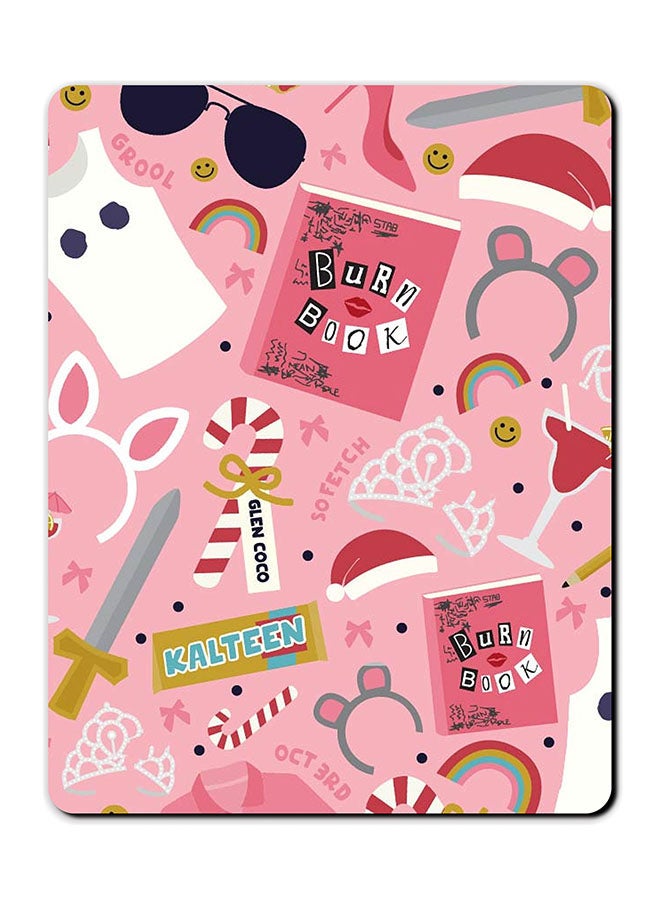 Theodor Burn Book Printed Anti Slip Mousepad Multicolour