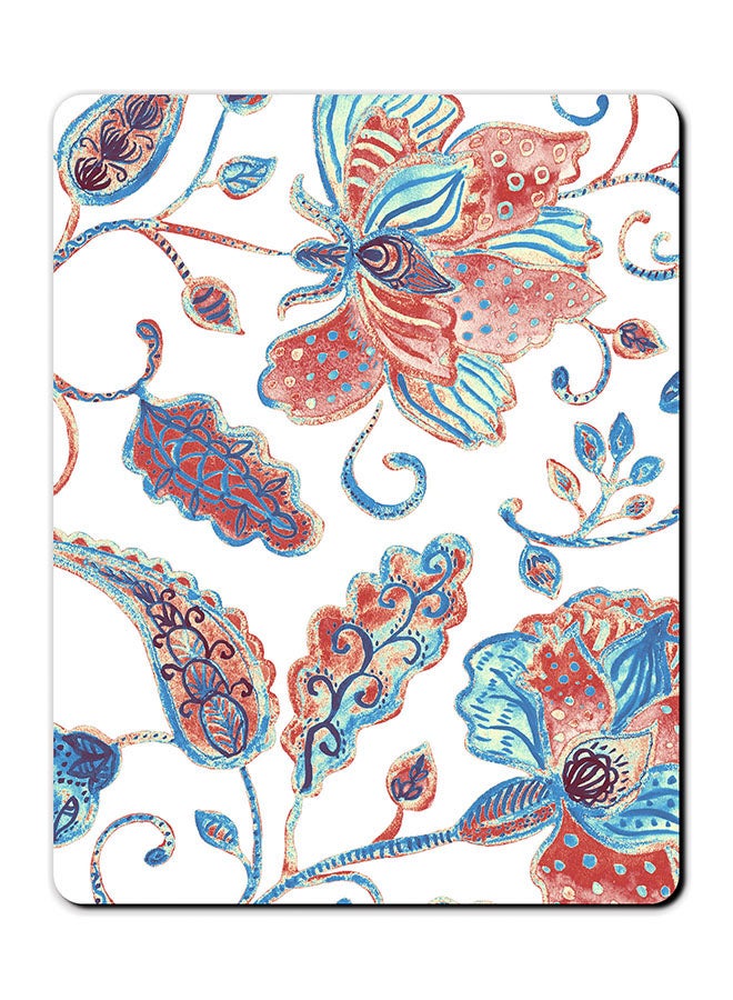 Theodor Flower Pattern Printed Anti Slip Mousepad Multicolour