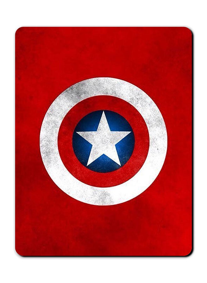 Theodor Captain American Logo Printed Anti Slip Mousepad Multicolour