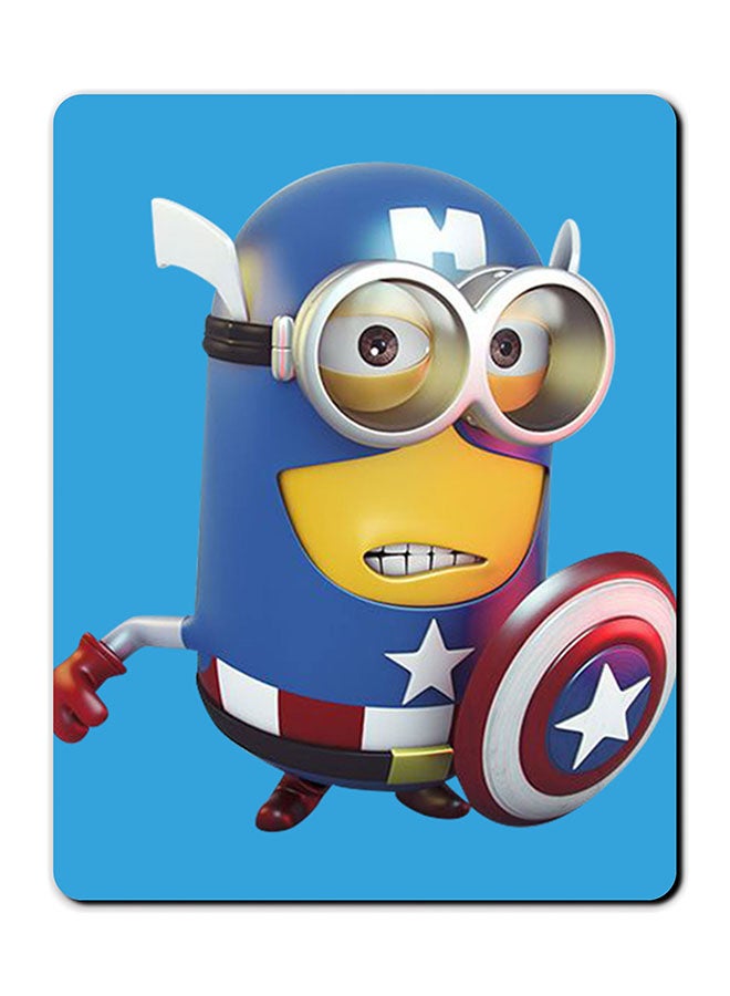 Theodor Captain Minion Printed Anti Slip Mousepad Multicolour