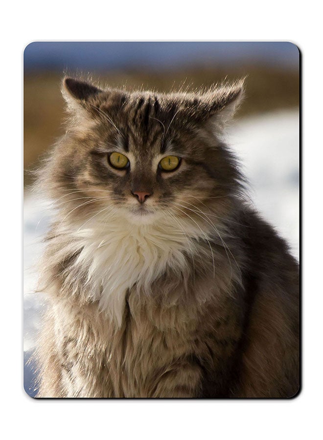 Theodor Cat Printed Anti Slip Mousepad Multicolour