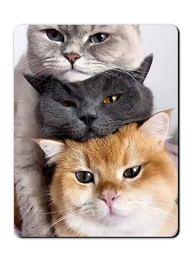 ثيودور لوحة ماوس مضادة للانزلاق بطبعة قطط متعدد الألوان