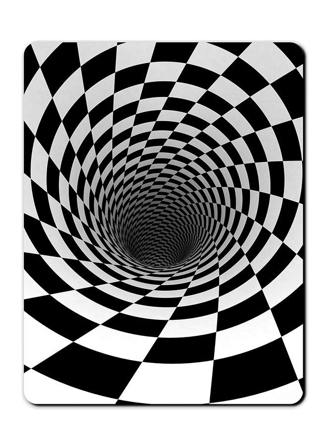 ثيودور لوحة ماوس مضادة للانزلاق بطبعة لوح شطرنج. أسود/ أبيض