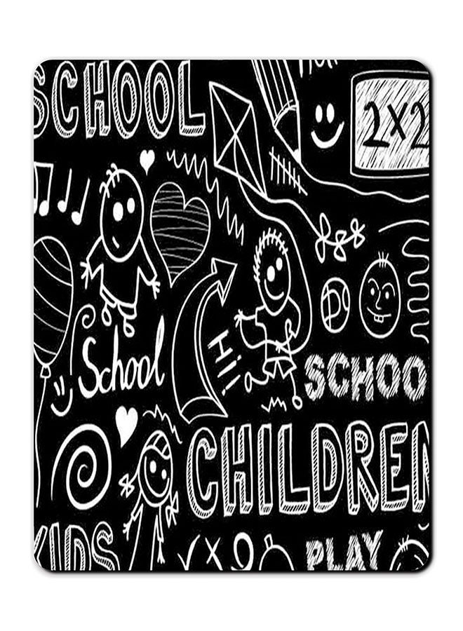 Theodor Children Tag Printed Anti Slip Mousepad Black/White
