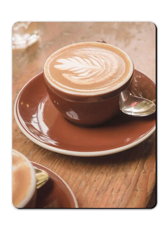 Theodor Coffee Up Cream Printed Anti-Slip Mousepad Multicolour