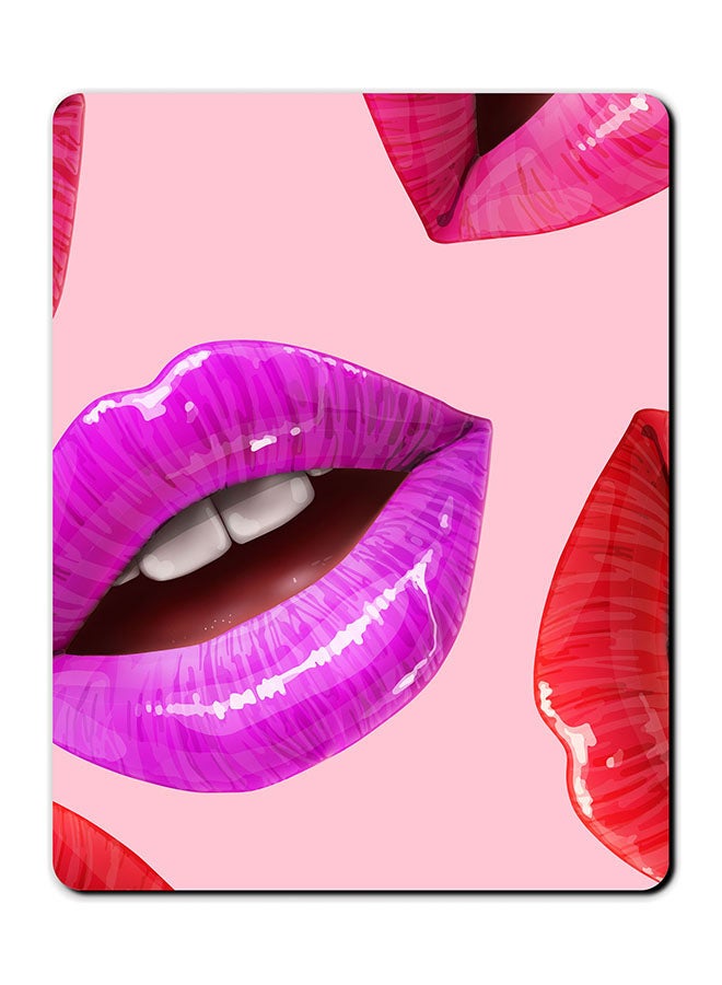Theodor Colourful Lips Printed Anti-Slip Mousepad Multicolour