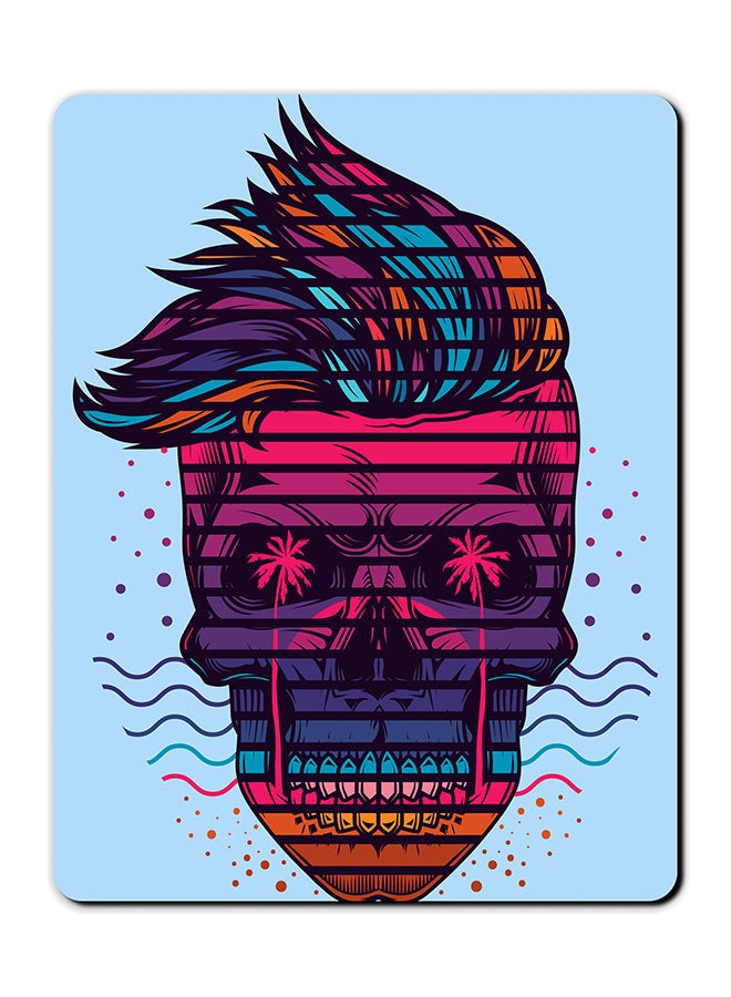 ثيودور لوحة ماوس مضادة للانزلاق بطبعة هيكل عظمي ملون متعدد الألوان