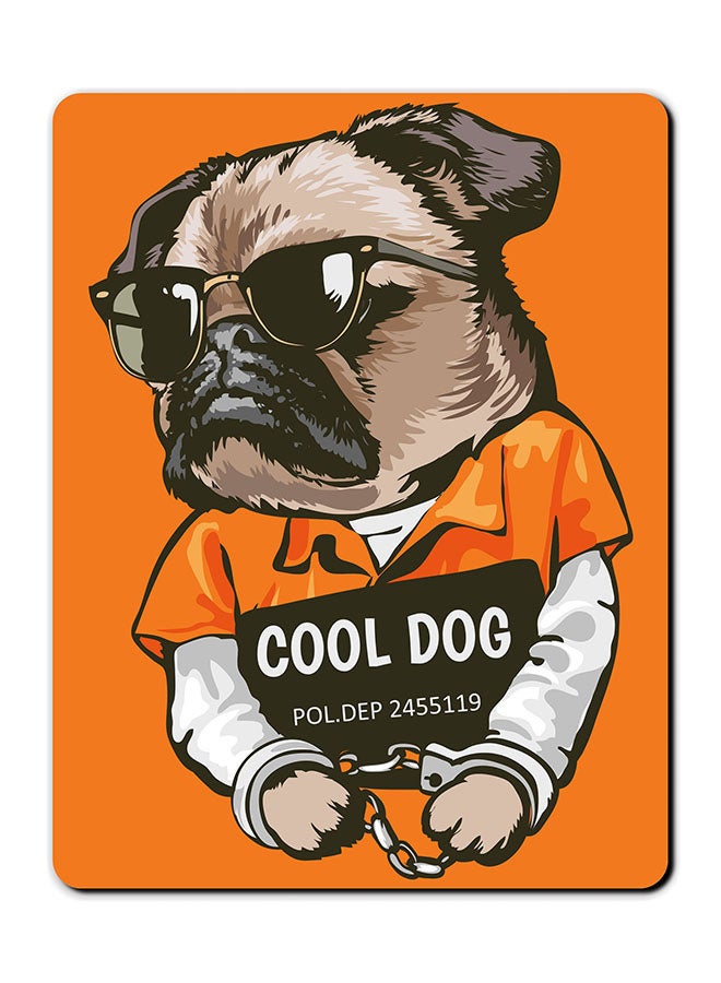 Theodor Cool Dog Printed Anti-Slip Mousepad Multicolour