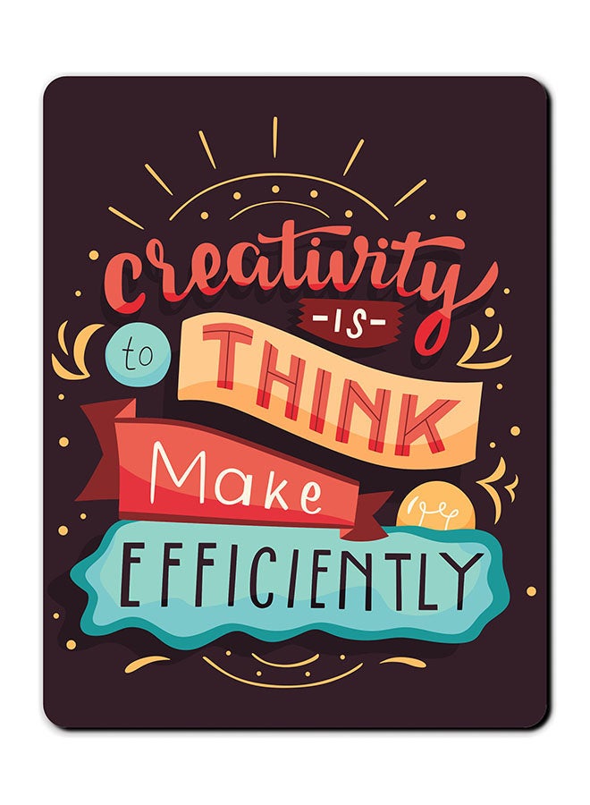 Theodor Creativity Is To Think Printed Anti-Slip Mousepad Multicolour
