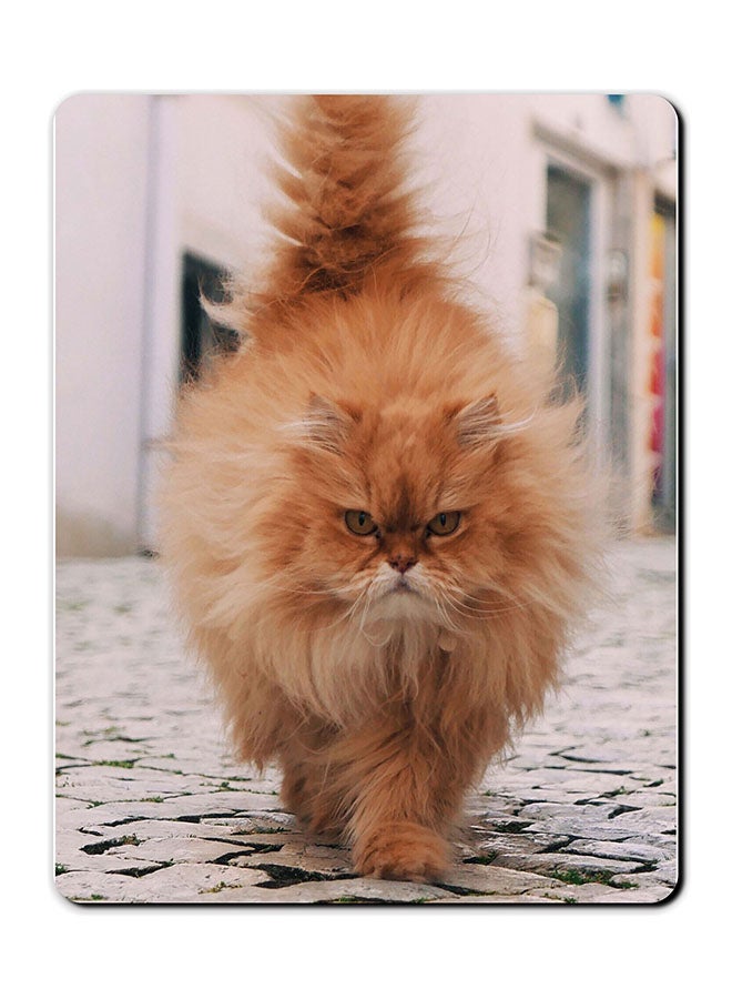 Cute Cat Printed Anti-Slip Mousepad Multicolour