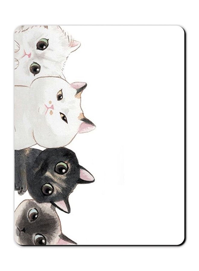 Theodor Cute Cats Printed Anti-Slip Mousepad Multicolour