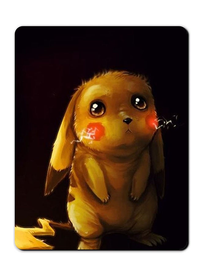 Theodor Cute Pikachu Printed Anti-Slip Mousepad Multicolour
