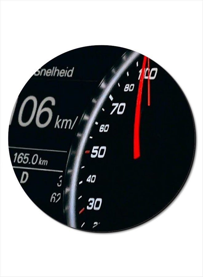 ثيودور لوحة ماوس مانعة للانزلاق بتصميم ناعم مطبوع عليها عداد السرعة . أسود/ رمادي/ أحمر . - Image 1