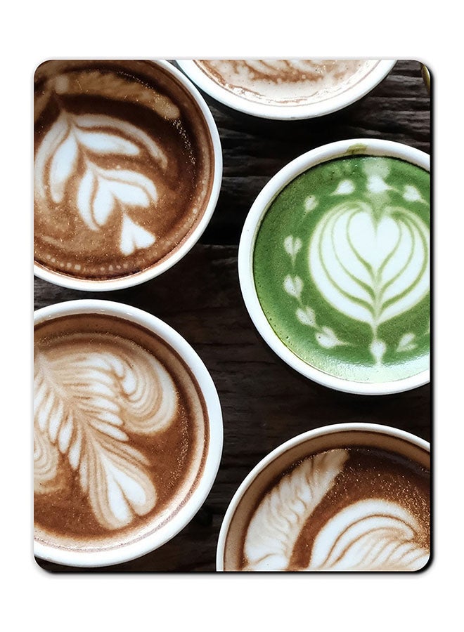 ثيودور لوحة ماوس مضادة للانزلاق مطبوعة بصورة مستوحاة من القهوة متعدد الألوان