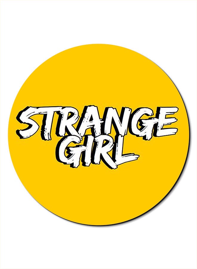 Theodor Strange Girl Printed Smooth Anti-Slip Mousepad Yellow/White - Image 1