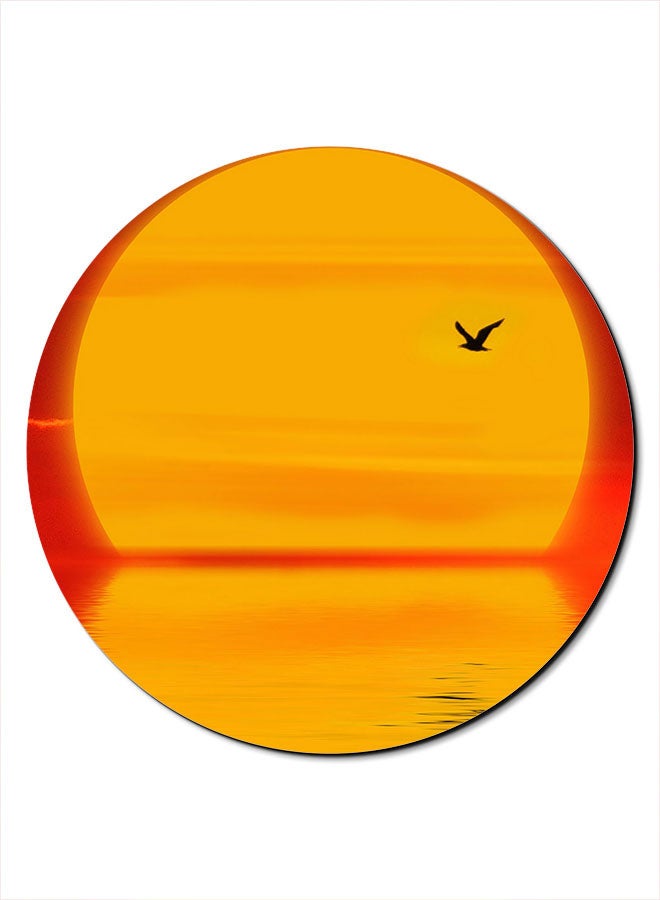 Theodor Sunset Printed Smooth Anti-Slip Mousepad Orange/Red - Image 1