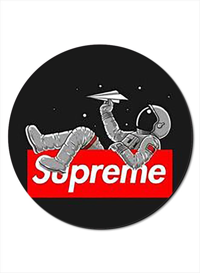 Theodor Astronaut Printed Smooth Anti-Slip Mousepad Black/Grey/Red - Image 1