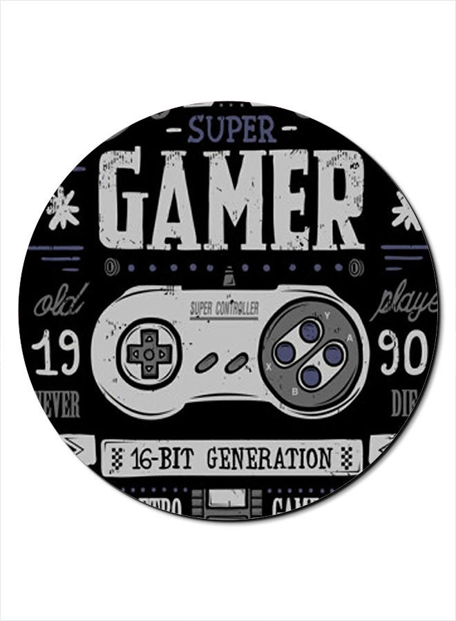 Theodor Gamer Printed Smooth Anti-Slip Mousepad Black/Grey - Image 1