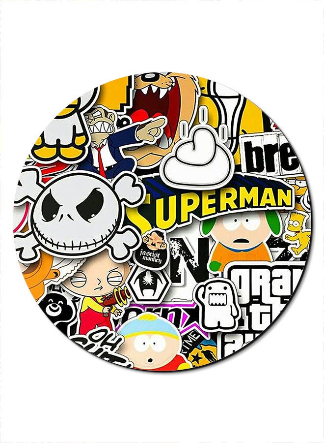 Theodor Superhero Tags Printed Smooth Anti-Slip Mousepad Multicolour - Image 1