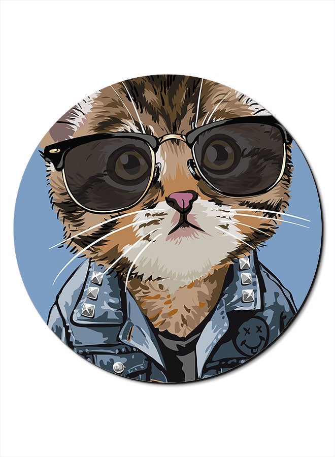 Theodor Swag Cat Printed Smooth Anti-Slip Mousepad Multicolour - Image 1