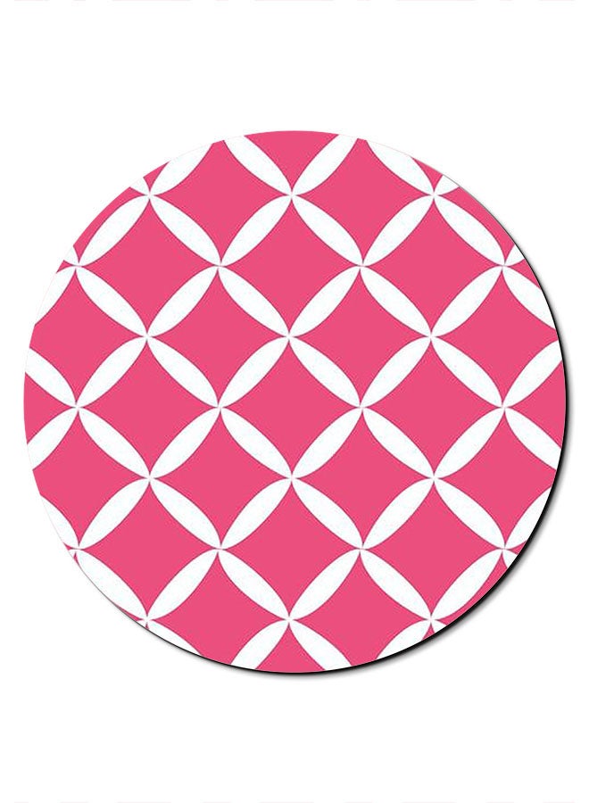 Theodor Smooth Surface Printed Anti-Slip Mousepad Pink/White - Image 1