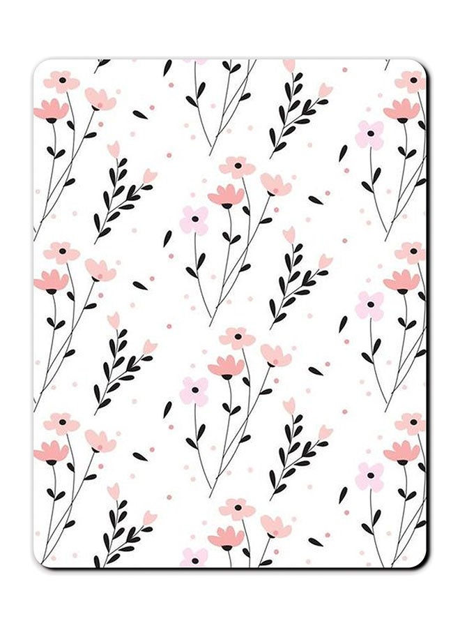 Theodor Flower Background Printed Anti-Slip Mousepad Multicolour
