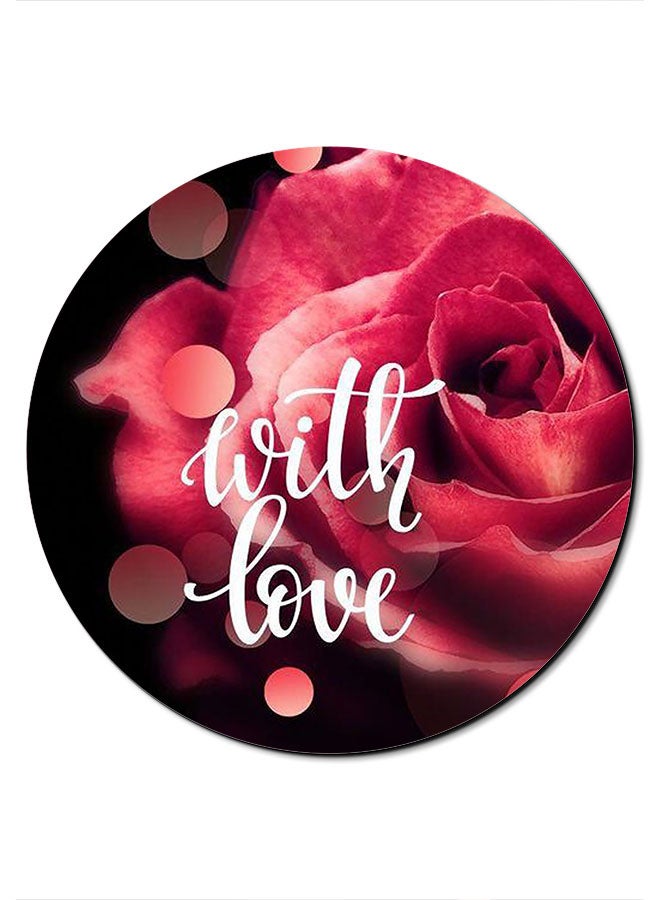 Theodor Smooth Surface Printed Anti-Slip Mousepad Black/Pink - Image 1