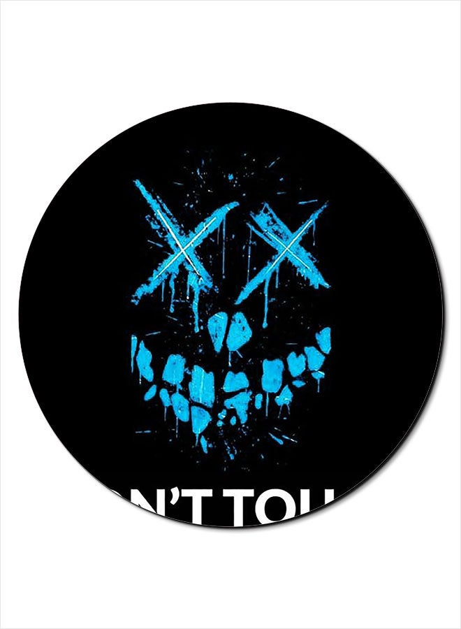 Theodor Smooth Surface Printed Anti-Slip Mousepad Black/Blue/White - Image 1