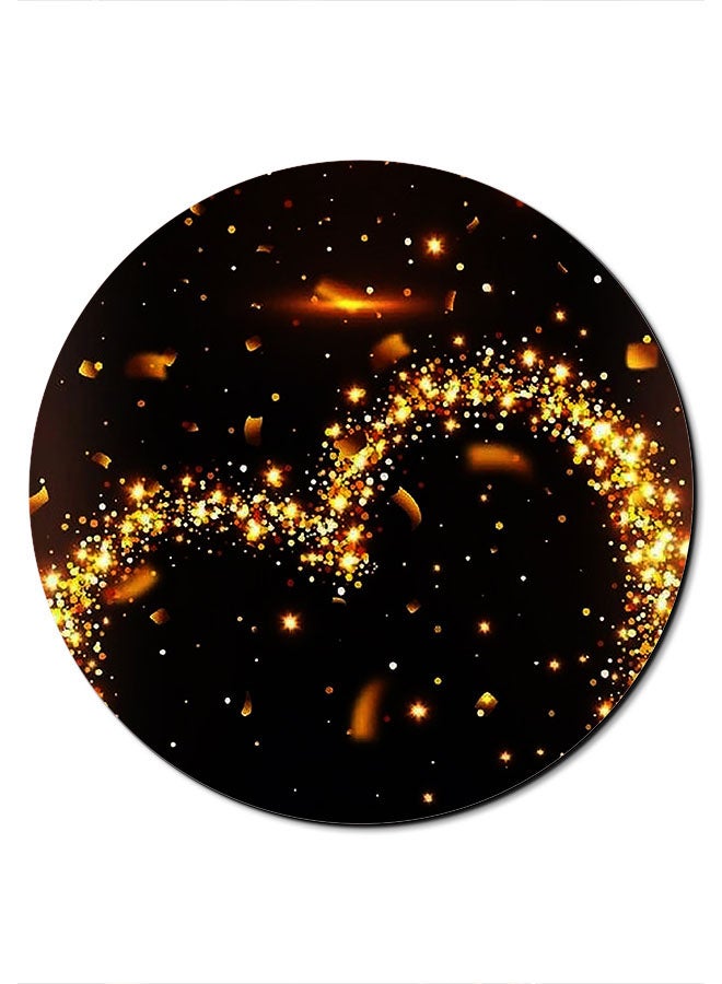 Theodor Smooth Surface Printed Anti-Slip Mousepad Black/Golden - Image 1