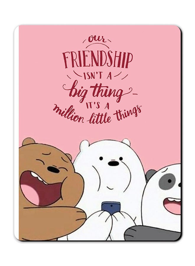 ثيودور "لوحة ماوس مضادة للانزلاق مطبوع عليها كلمة "Friendship" متعدد الألوان