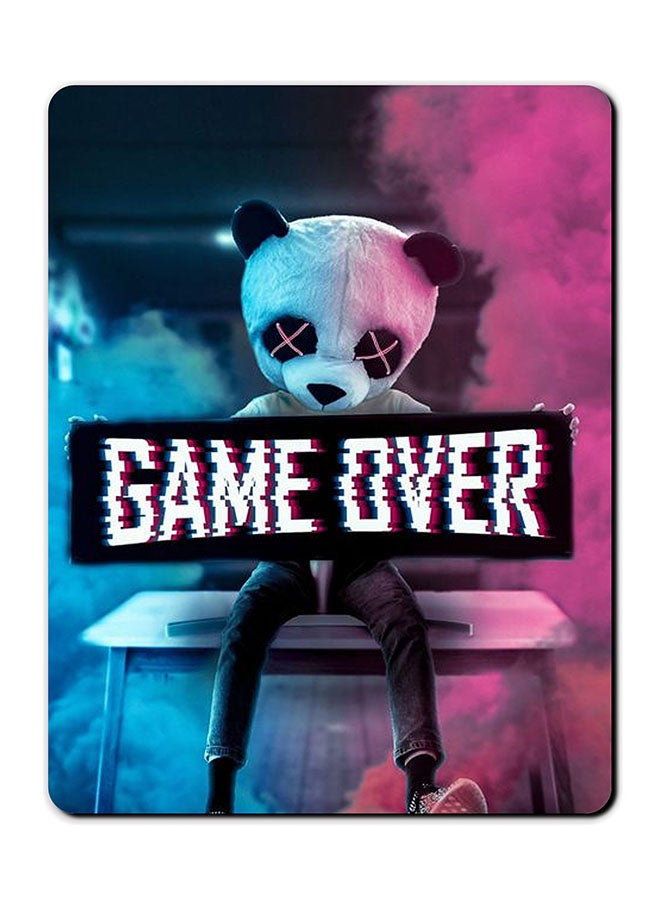 "لوحة ماوس مضادة للانزلاق مطبوعة بعبارة "Game Over" متعدد الألوان