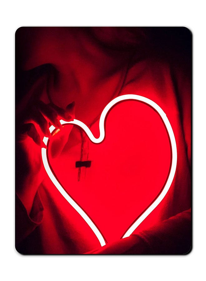 Theodor Girl Touch Light Heart Design Mousepad Multicolour - Image 1