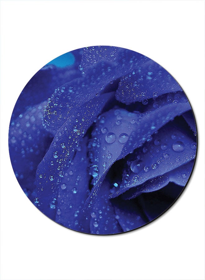 Theodor Flower Printed Anti-Slip Mousepad Blue - Image 1